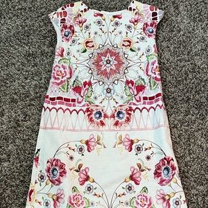 Zara Girls youth girl size 13-14 white flower dress EUC